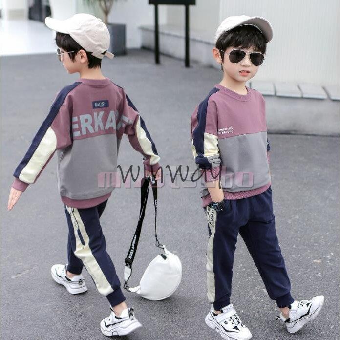 新商品 ジャージ キッズ 男子 上下 長袖 春秋 秋着 ジュニア 2点セット 子供服 セットアップ Tシャツ 長ズボン トレーナー スポーツウェア 運動服 可愛い おしゃれ 新品ジャージ キッズ