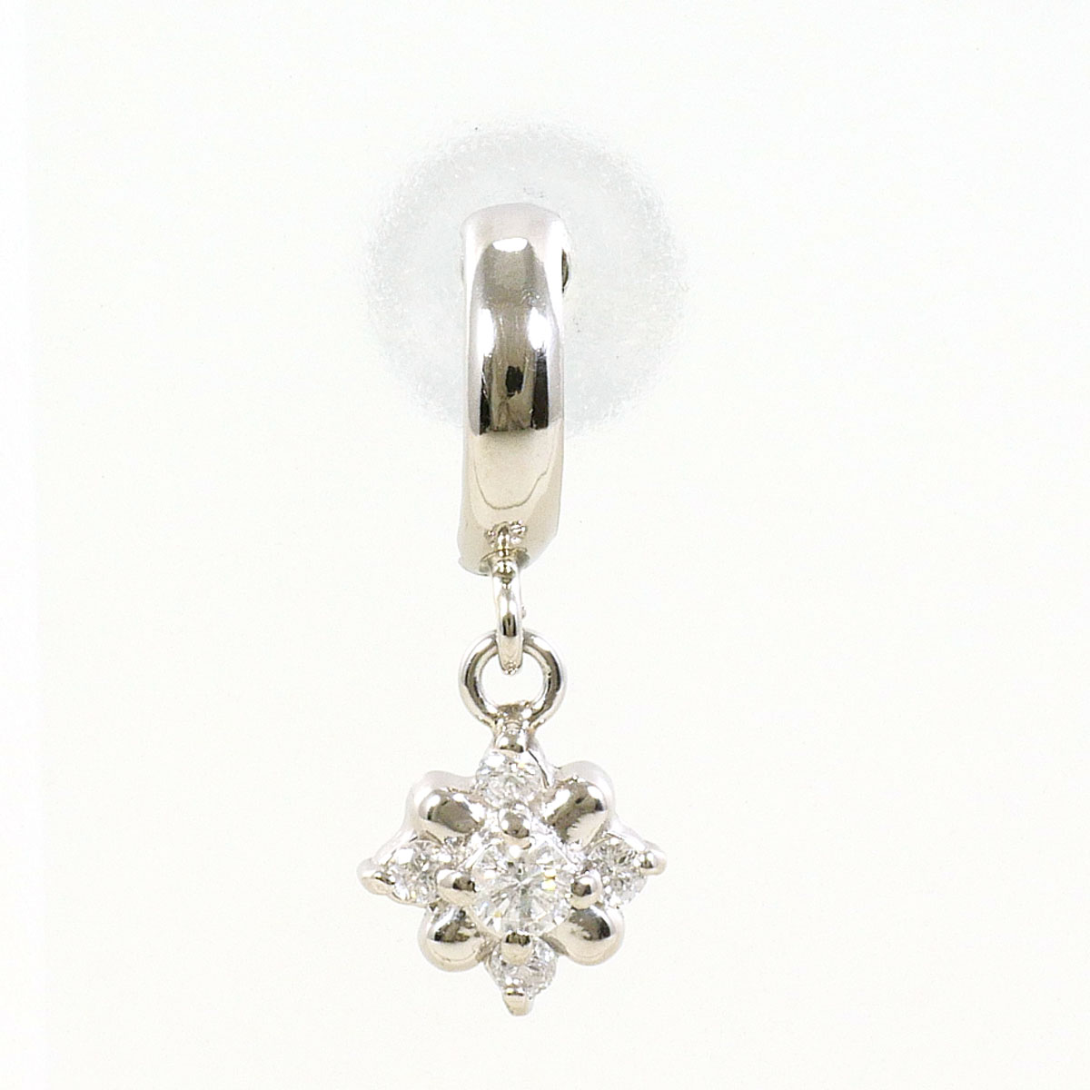 PT900 プラチナ ピアス(片耳) ダイヤモンド 0.05 ct 総重量約0.4g レディース 中古