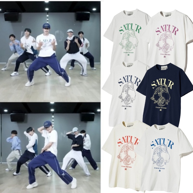 【ZB1 キムジウン着用】Zerobaseone着用半袖TシャツCapri Citron Drawing Summer Graphic T-Shirts