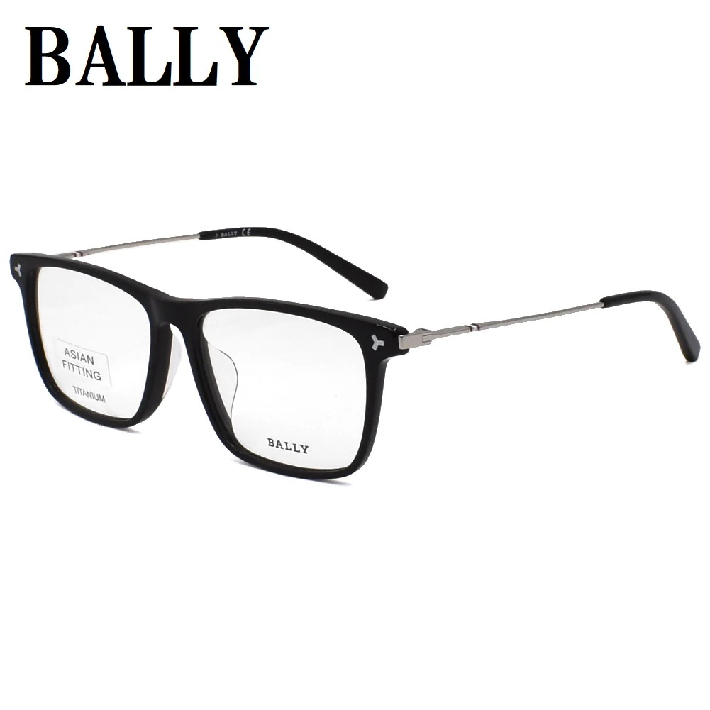 BY5057D 001 56 メガネ 眼鏡 アイウェア アジアンフィット フレーム 鼻あて メンズ ブラック シルバー