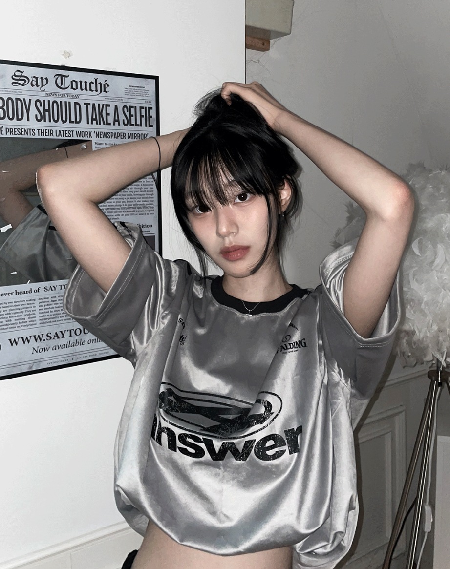 [COSYHARU公式] Perendi Velvet Track Round Short Sleeve Tee 2