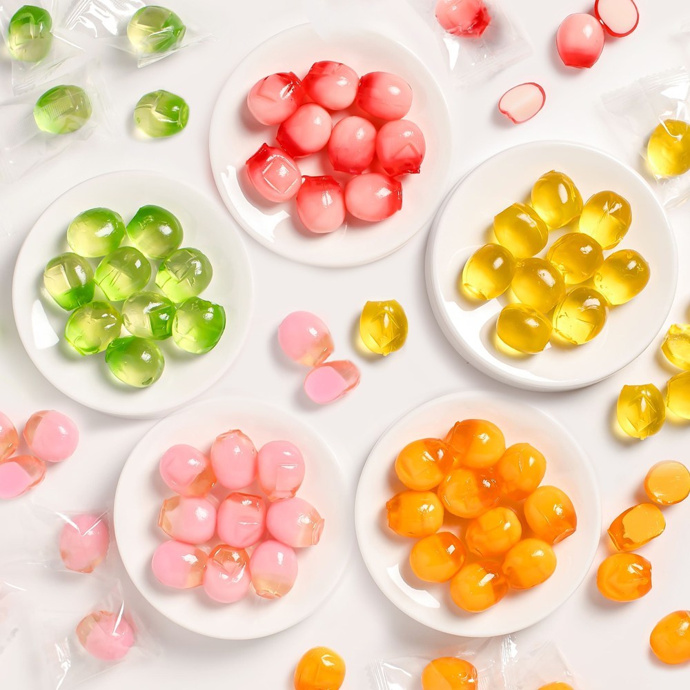 黒いゼリーミックス200g x 5種類の味マンゴーリッチシャインマスケット白桃ハニーユザ1kg1個