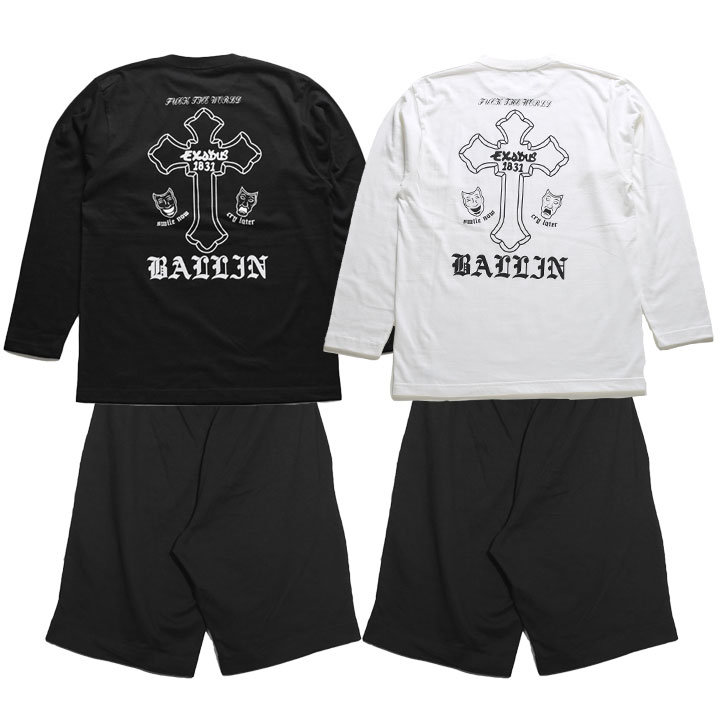 ACE FLAG 上下セット 長袖 Tシャツ ロンT ブランド スウェット ハーフパンツ メンズ 春秋冬用 黒 白 大きいサイズ エースフラッグ セットアップ