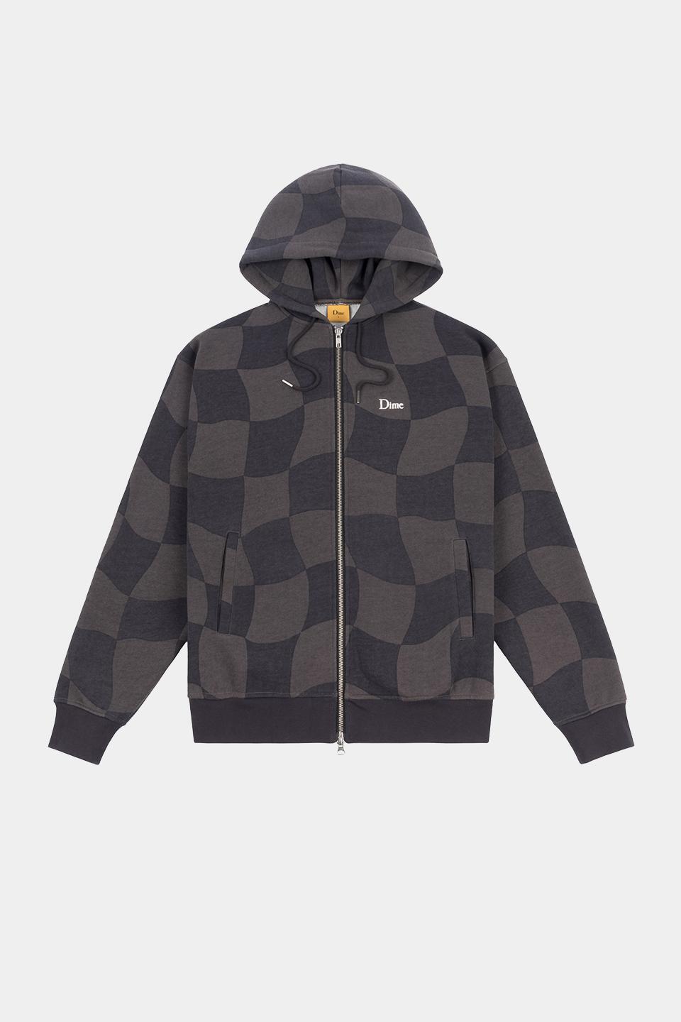 【DIME】 CLASSIC CHECKMATE ZIP HOODIE : CHARCOAL