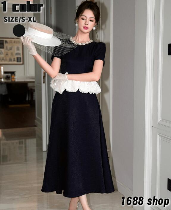 驚きの安さ2025　フレアワンピース ロングワンピース　袖あり　姫系ワンピース　シフォン　ワンピース Aライン ミニ ひざ丈 ミドル丈 エレガント　アシンメトリー 花柄 パーティドレス お嬢様 セクシ