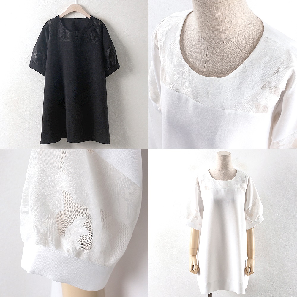 韓国ファッション大きいサイズWWサディレース-BL（0301RH807）ビッグ女性服ロングルーズフィット korea fashion bigsize