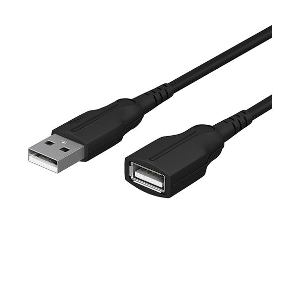 （まとめ）オウルテック USB延長ケーブルブラック 2m OWL-CBKE20-BK 1本(×3セット)