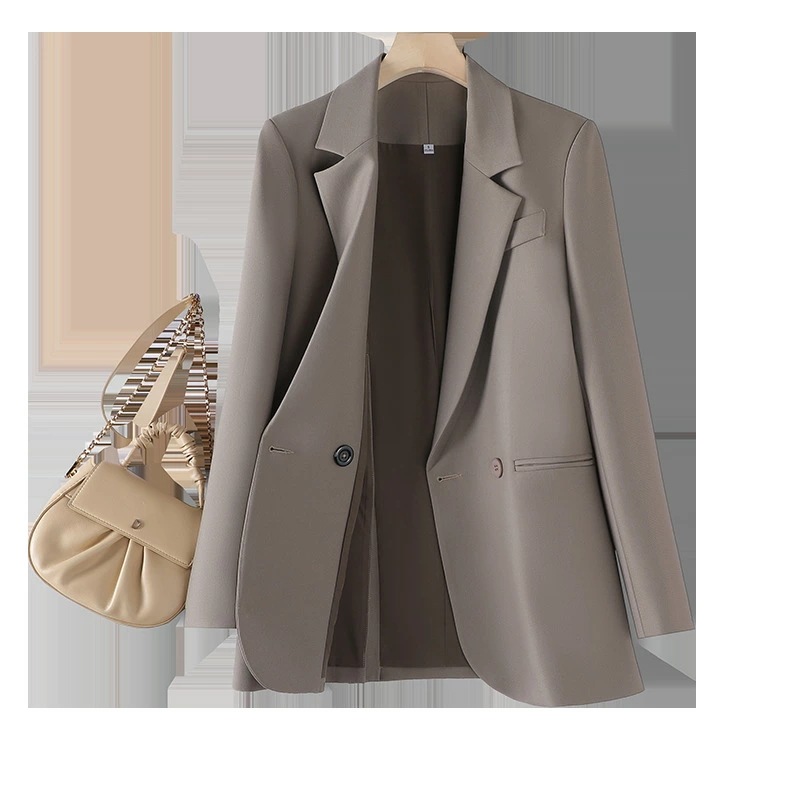 ジャケット レディース 春秋 ブラック カジュアル 高級感 9685