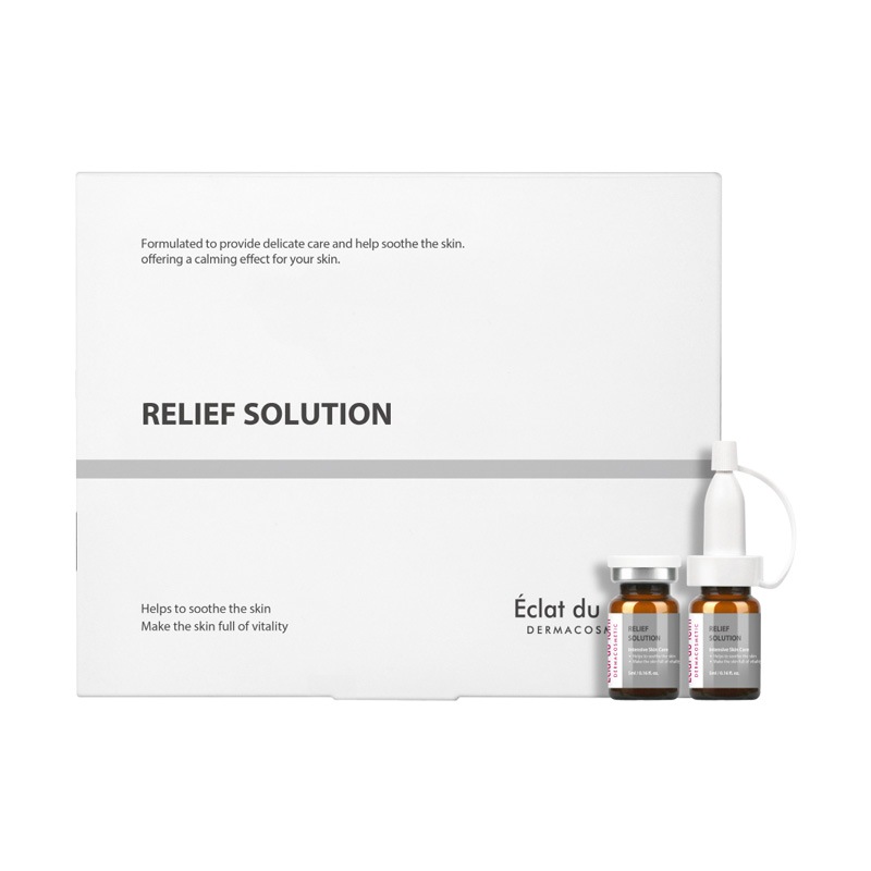 【韓国正規品】リリーフソリューション 肌鎮静水分アンプル 1box(5ml*5個)+サンプル追加贈呈(水分/鎮静/保護)