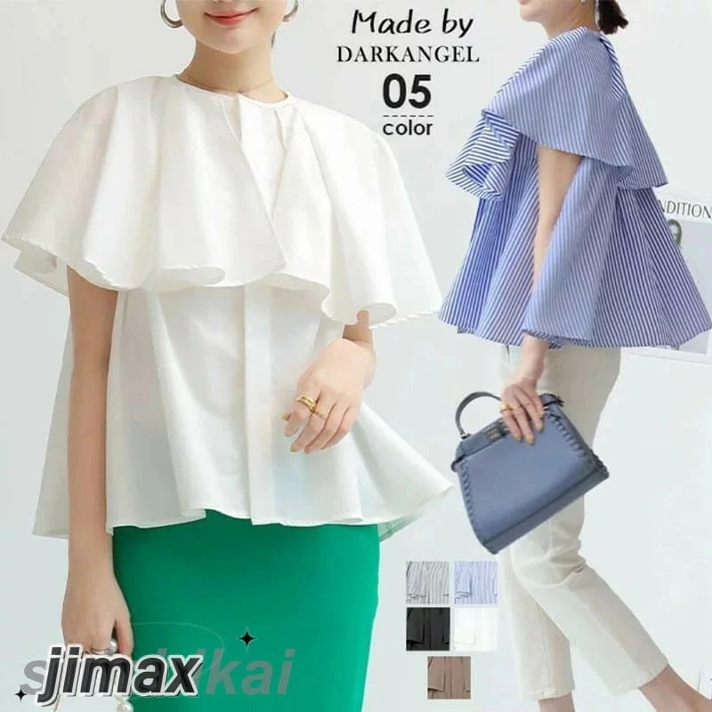 フリル袖Ｔシャツブラウス レディース 春夏 春服トップス 半袖 おしゃれ Tシャツ かわいい ＵＶ対策 ＵＶカット 体型カバー ひんやり 接触冷感 涼感20代30代 40代 50代 ホワイトデー