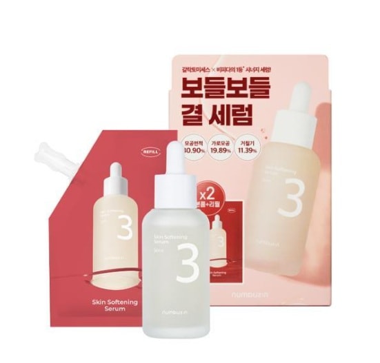 3番 すべすべキメケアセラム 50ml×2本セット(リフィル付き)