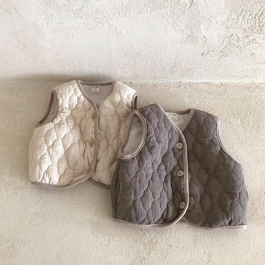 メガ割キルティングコットンベストベスト　　コットン　キルティング　ベビー服　韓国子供服　ベビー服　男の子　女の子1039