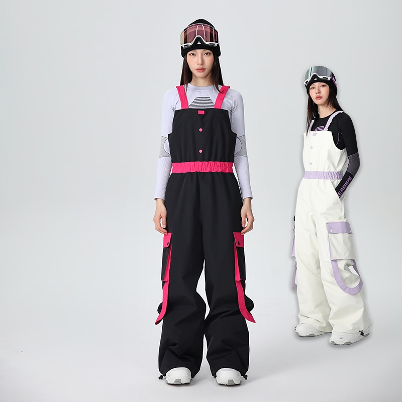 2024新作 韓国風 サロペット メンズ レディース スノーボードウェア スキーパンツ 男女通用 パンツ