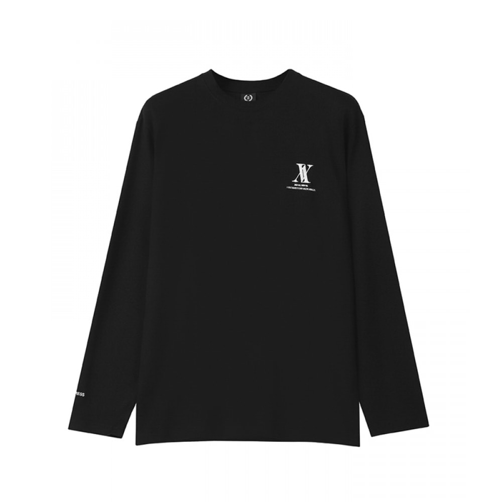アヴァンドレス AV ロゴベーシックロングスリーブ T シャツブラック