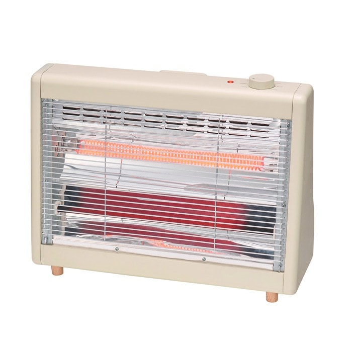ワイド電気ストーブ YKT-WCS1000G-LC クリーム