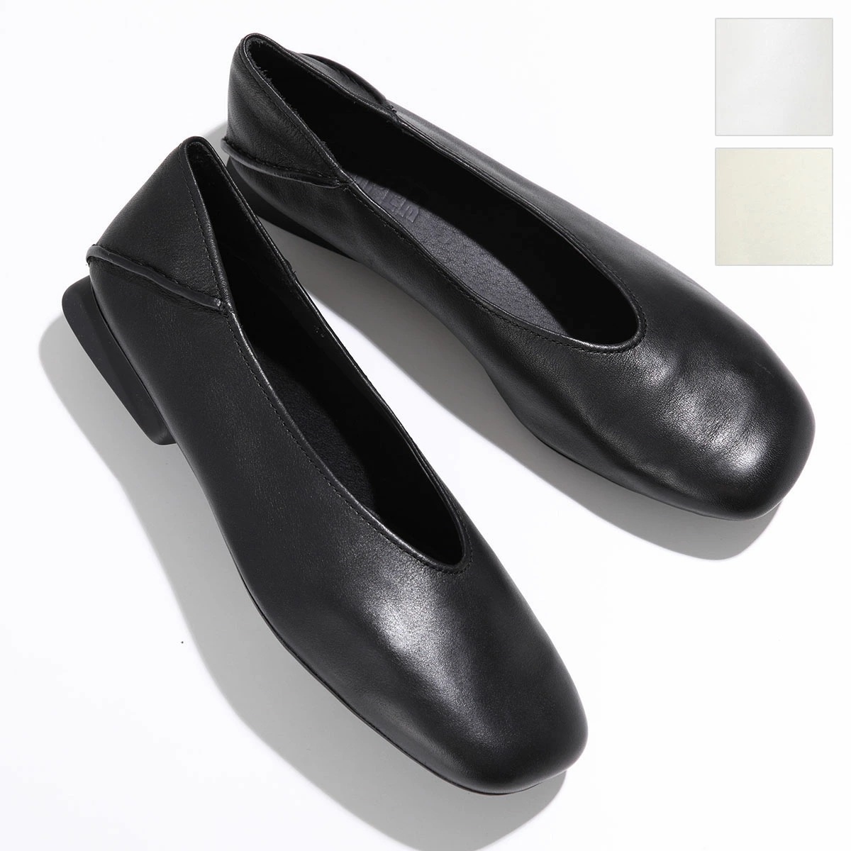 CAMPER カンペール パンプス Casi Myra カシマイラ K201253 レディース ソフトレザー Vカット フラット バレエシューズ バブーシュ 靴 カラー3色