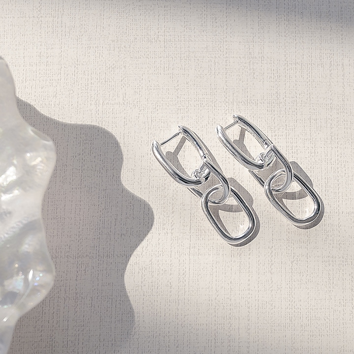 VERIVERYベリベリ着用[925silver]ラペルワンタッチの耳飾り