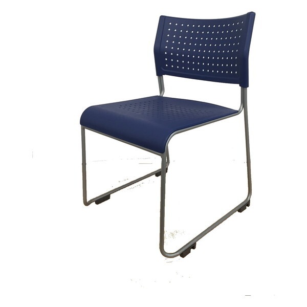 スタッキングチェア 背座樹脂 ブルー ASL-110PP-BL 1脚 メーカー直送