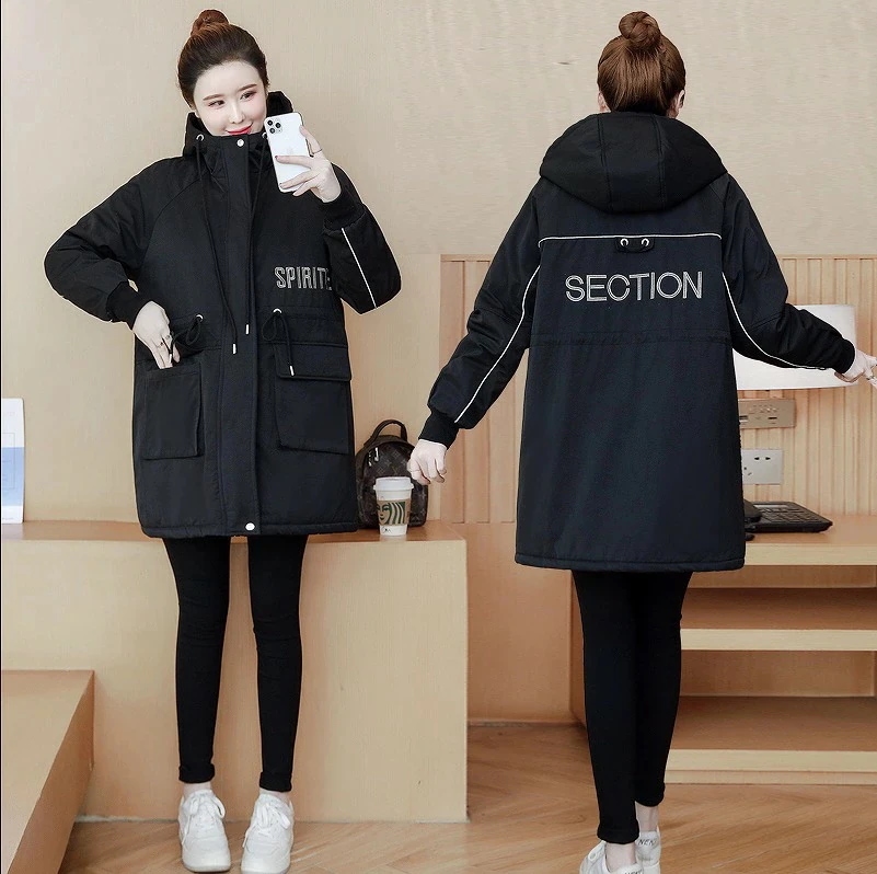 【高品質の製品】最新モデル登場！お早めに！ミディアム丈コート アウター ジャケット 羽織 長袖 フード付き もこもこ ふわふわ シンプル カジュアル お出かけ ゆったり【大きいサイズ レディース ロン