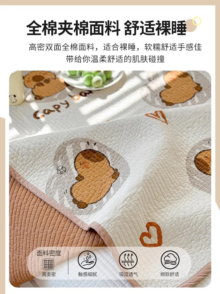 布団カバーシーツ敷パッド布団カバー3点セット 4目的3 シングル 畳ベッドシーツ 両面綿 カンカバー A級純綿ベッドカバー