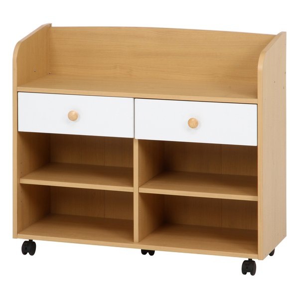 ランドセルラック 幅82cm ナチュラル キャスター付き FBC383-1
