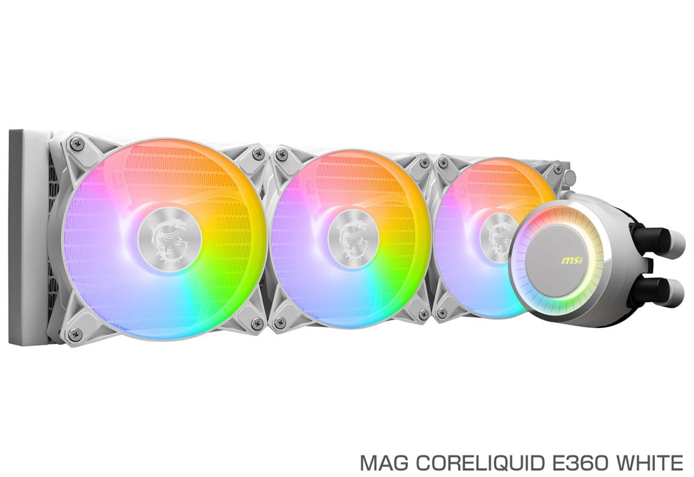 MSI 水冷一体型CPUクーラー MSI MAG CORELIQUID E360(ホワイト) MAGCORELIQUIDE360WH