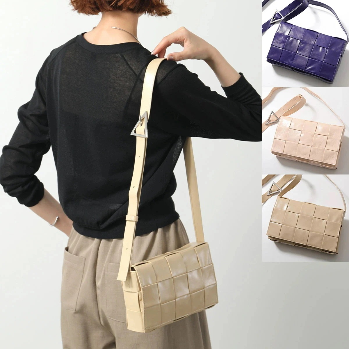 BOTTEGA VENETA ボッテガヴェネタ ショルダーバッグ 667298 VCQ71 レディース マキシイントレチャート レザー 鞄 カラー3色