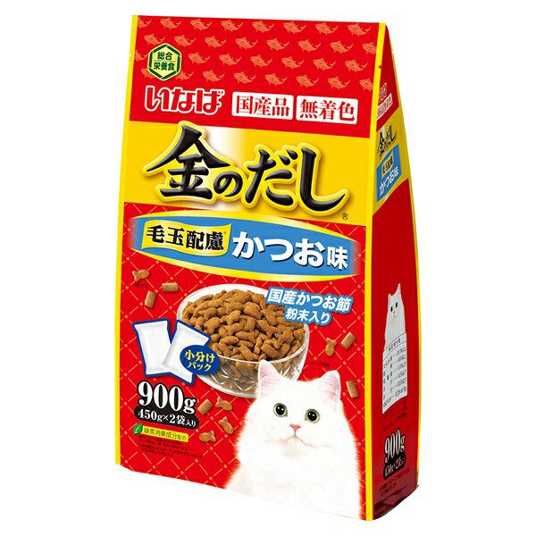 キャットフード　いなば　金のだし　ドライ　かつお味　９００ｇ（４５０ｇX２）X１０　ＣＲＣ35―15―20―10―00
