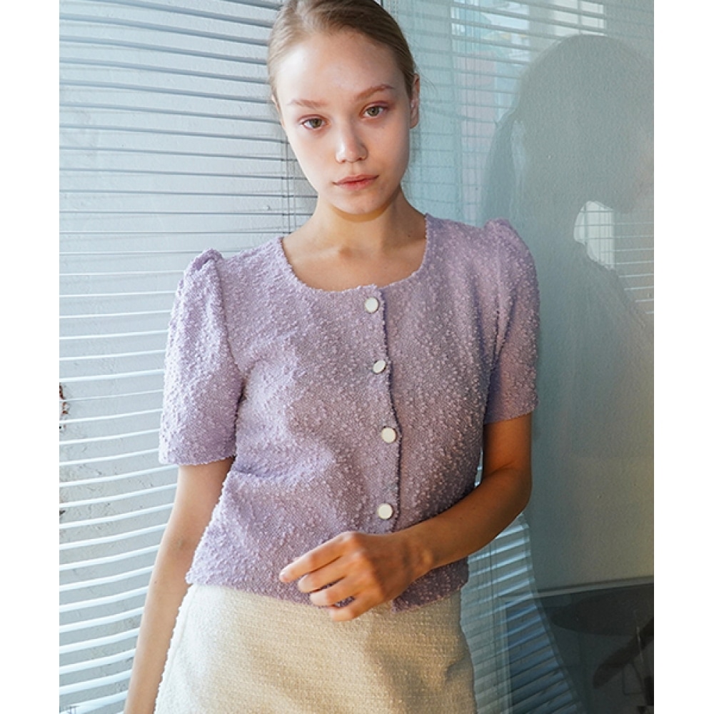 DAMAGE MNEMONICバブルパープルカーディガン_ Bubble PP CD