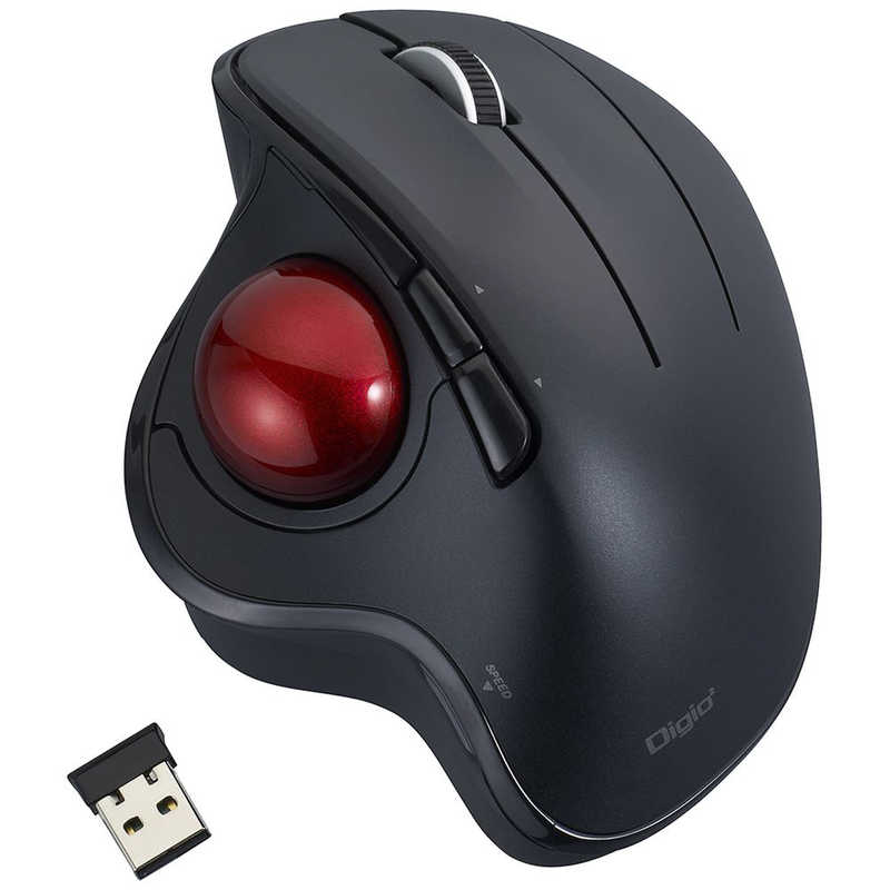 ナカバヤシ　マウス トラックボール Digio2 [光学式 /無線(ワイヤレス) /5ボタン /USB] ブラック　MUS-TRIF180BK