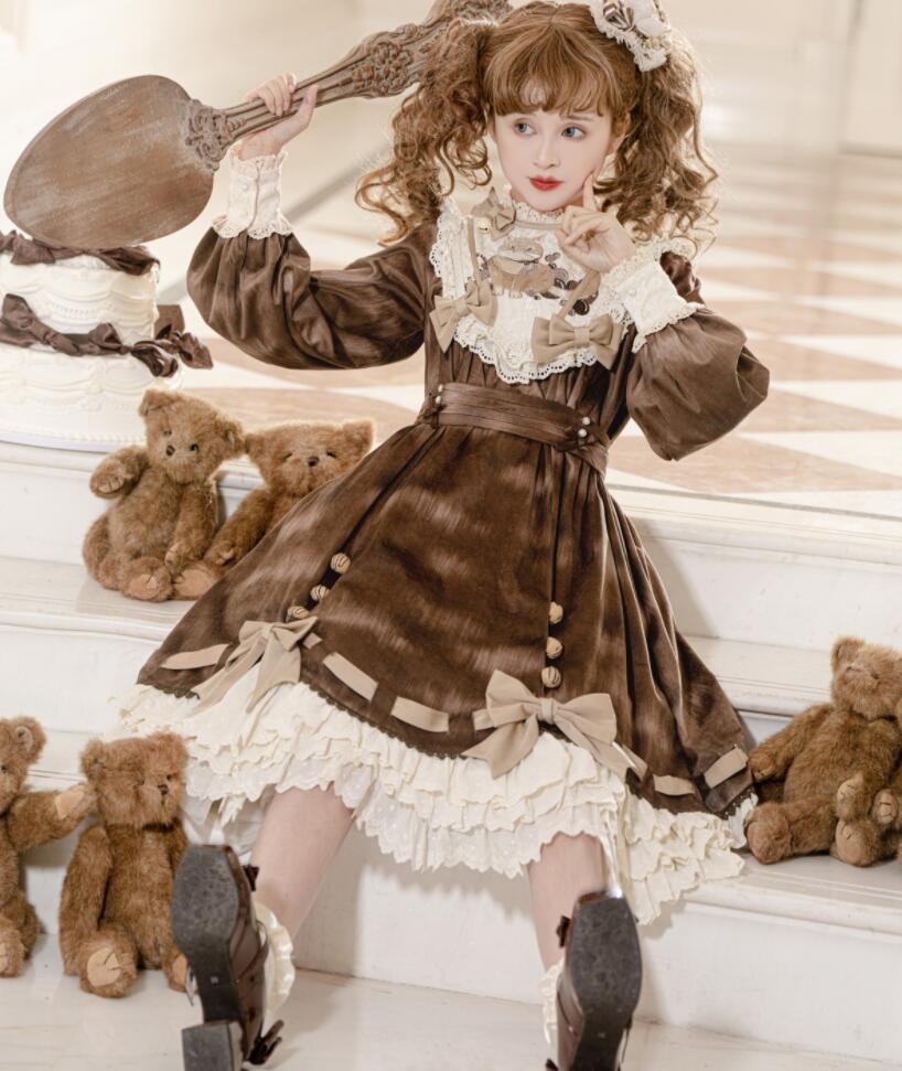【新作登場 最安値!】155ロリータopワンピースゴスロリ コスプレ メイド服 コスチューム 文化祭 学園祭 衣装 仮装 ハロウィン おすすめ 可愛い 長袖 ドレス　日常　写真　舞台　花嫁　洋