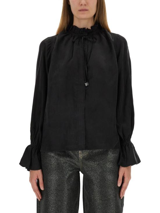 GANNI Women Shirts W0856 099 BLACK
