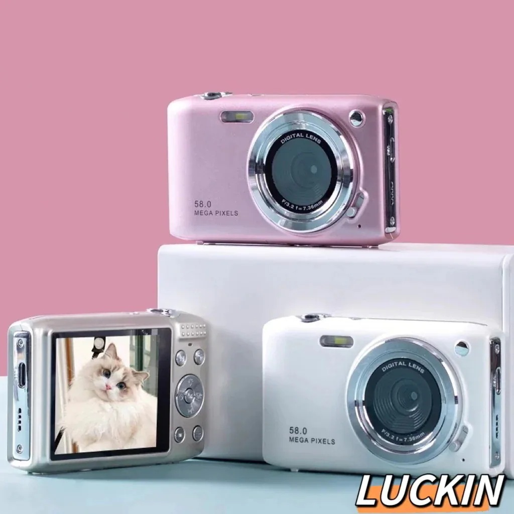 新年プレゼント デジタルカメラ デジカメ ビデオカメラ キッズカメラ 小型 軽量 5800万画素 4k録画 16倍ズーム 2.88インチIPS画面 手ぶれ補正 撮影 高画質 初心者 子供