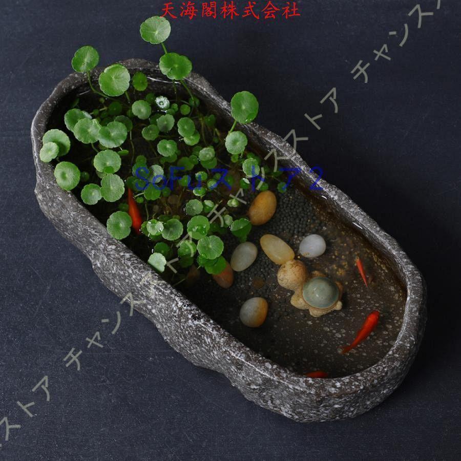 浅型 植木鉢 アンティーク 陶器 陶器鉢 大型プランター 軽い鉢 金魚鉢 ミニ睡蓮 水耕栽培鉢 軽い鉢 室内用プランター いい雰囲気出す インテリア鉢 植木ポット 5,178円