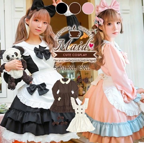 【国内発送】 クリスマス x-mas 冬秋春夏 メイド服 コスプレ 衣装 メイド コスプレ衣装 ハロウィン コスチューム ウェイトレス 可愛い 大きいサイズ 3L 2L 2XL XL M L S ウ