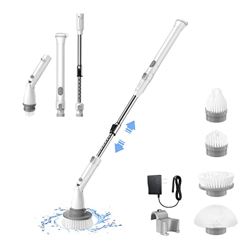 【「家電批評」バスポリッシャー部門 ベストバイ】 エペイオス(Epeios) バスポリッシャー コードレス型 電動お掃除ブラシ ターボプロ 充電式 角度調節 長さ伸縮可能 デッキブラシ お風呂掃除 ブ