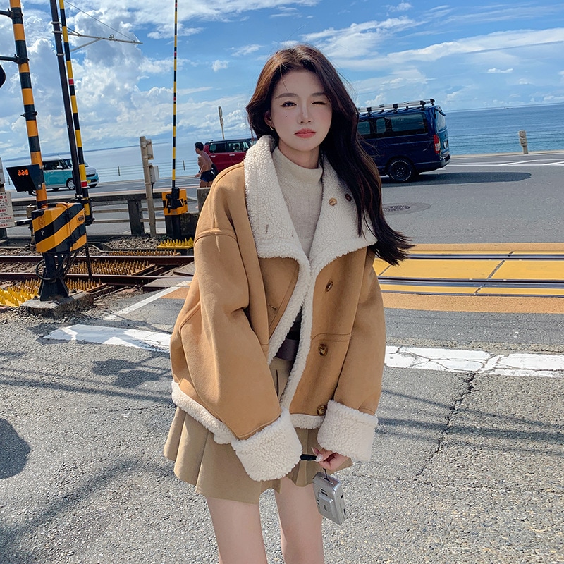 表裏両面に毛皮を着て子羊のコートを模した女性2023冬の新型ベルベットはベルベットの毛皮の服を厚くした 7,781円