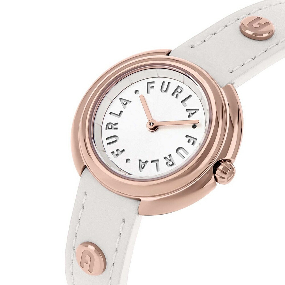 フルラ 腕時計 レディース ピンクゴールド ホワイトレザー ラウンドフェイス 革ベルト おしゃれ かわいい ブランド 女性 プレゼント 誕生日 記念日 FURLA 時計 並行輸入品 ランキング お祝い