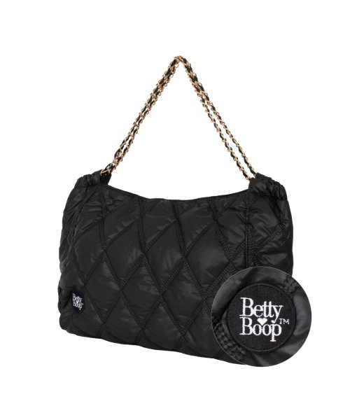 Bettyboop Quilting Chain Shoulder Bag_Black