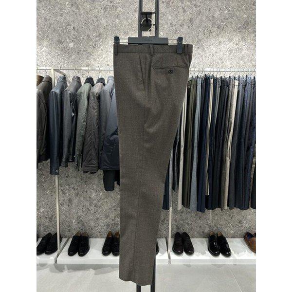 ベージュ ストレッチ ベーシックフィット メンズ ビジネスカジュアル パンツ