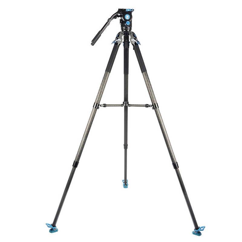 SIRUI　カーボンファイバー製ワンタッチシステム3段三脚(クイックハンドル付)(油圧式雲台：SVH15) ［3段 /ビデオ雲台］ ブラック　SVT75Pro+SVH15-JP
