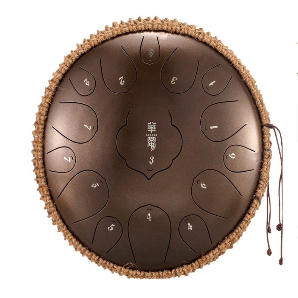 安心のドラム スチールスチールタンドラム 14インチ 15 ノート D キー 茶色 パーカッション