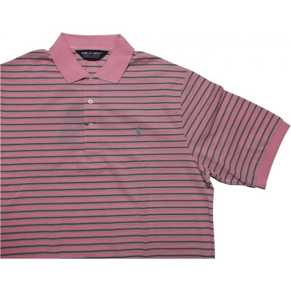 LA購入 メンズ ポロゴルフ ワンポイント 半袖 ピマコットン ポロシャツ ピンク one point cotton polo shirt 020