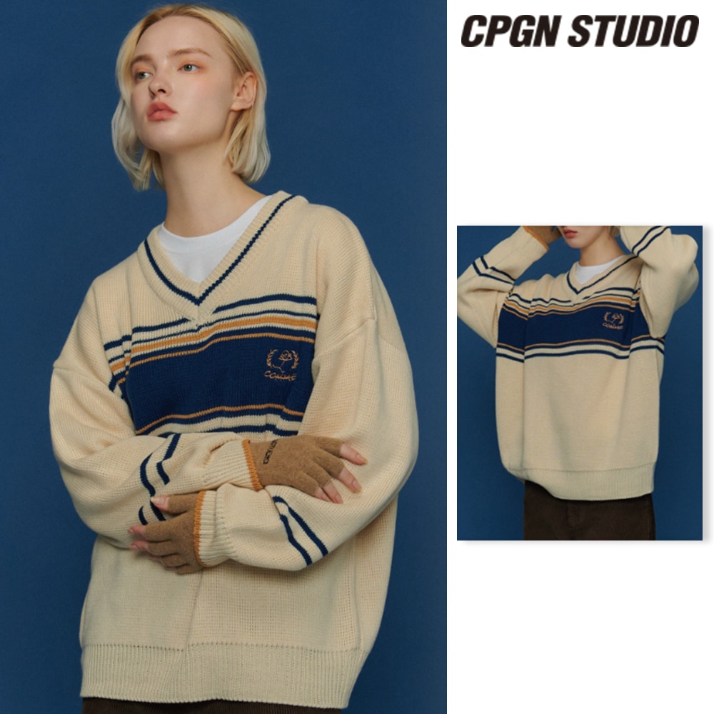 【CPGN STUDIO】 COMME V NECK SWEATER