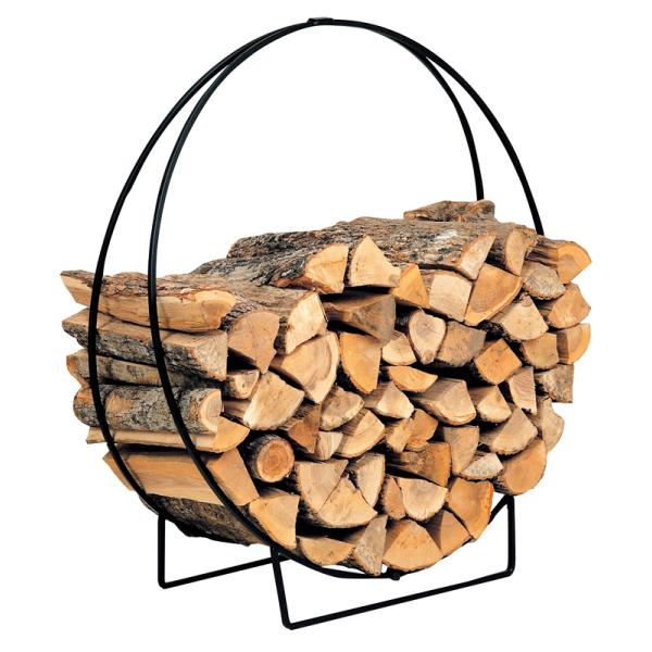 薪置き 玄関先 屋外 屋内 ポーチ 暖炉周り ストーブ横 ログワープ 薪用 ラック スタンド ウッドホルダー 大型 大容量 シンプル 円形 丸型