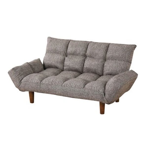 マイナ 折りたたみカウチソファ ブラウン W115×D55-67×H59/50×SH26/14 17,330円