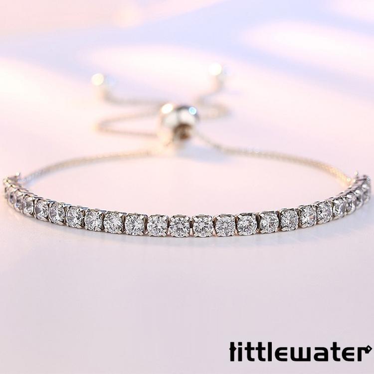 ブレスレット レディース 豪華28粒 満点の星空 調節可能 上品 大人可愛い プラチナ仕上げ シルバー925 プレゼント 母の日ギフト