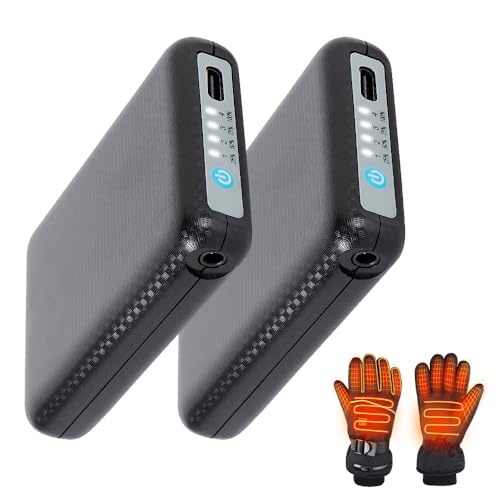 電熱グローブ バッテリー DC7.4V高出力 モバイル バッテリー 6000mAh 大容量 2個セッ