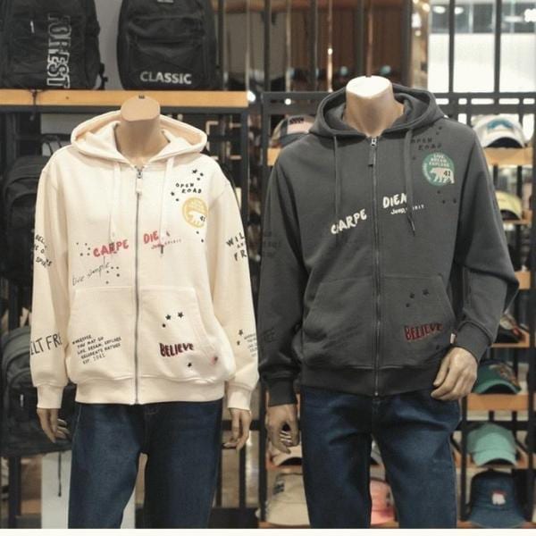 JEEP ジープ 男女共用 レタリング プリント 刺繍 フード付きジップアップ__A JM3TZU032_1