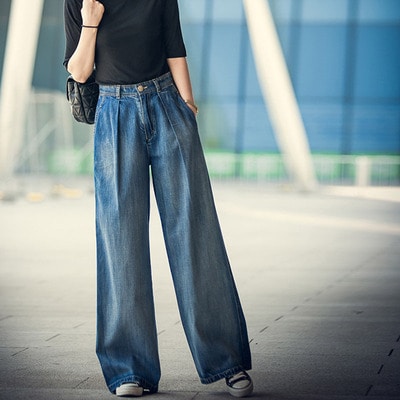 レディース パンツ ボトムス デニム デニムパンツ ロング フルレングス ワイド フレア 大人可愛い シンプル カジュアル 上品 おしゃれ かっこいい レトロ こなれ感 ラフ メンズライク マニッシュ